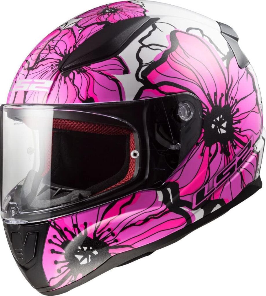 Este casco de moto LS2 es ideal para la mujer motera.