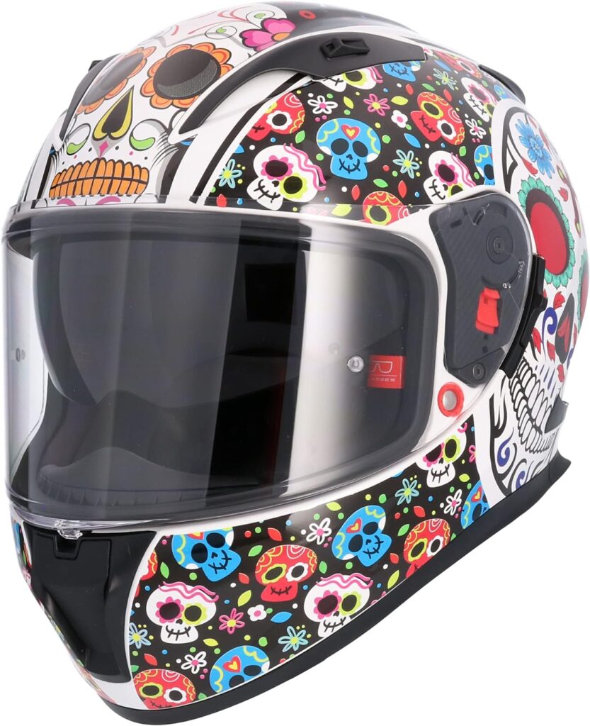 Este casco de moto integral Shiro es perfecto para mujer.